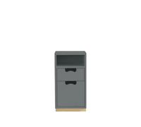 Asplund Table de chevet Snö G3 storm grey. base en bouleau
