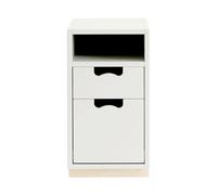 Asplund Table de chevet Snö G3 white. base en bouleau