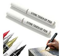 aspringe Stylo Marqueur Doré pour Pierre Tombale, 2026 Stylo pour Pierre Tombale Imperméable, pour La Restauration de Lettres de Pierre Tombale, pour Inscription de Pierre Tombale (Blanc, 2PCS)