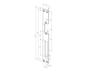 ASSA ABLOY Face de frappe plate 021 VA ktg. B.25xL.250mm DIN L/R Quantité:1