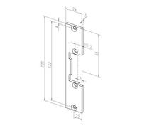 ASSA ABLOY Face de frappe plate 096 VA ktg. B.24xL.130mm DIN L/R Quantité:1