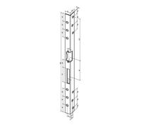 ASSA ABLOY Face de l'équerre de sécurité 312 L.500mm S.3mm S.3mm STA galvanisé à la masse DIN L Quantité:1