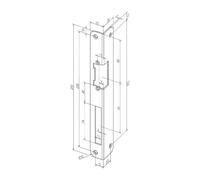 Assa abloy Gâche de serrure inox
