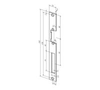 ASSA ABLOY Gâche plate 338 VA ktg. B.24xL.250mm DIN L/R Quantité:1