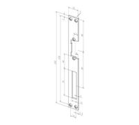 ASSA ABLOY Gâche plate bl. 021 STA galvanisé ktg. B.25xL.250mm DIN L/R ASSA ABLOY Quantité:1