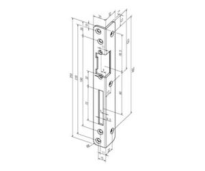 ASSA ABLOY Plaque de verrouillage d'angle de sécurité 069 S.3mm VA ma DIN R Quantité:1