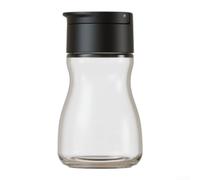 Assaisonnement Verre 100ml Double Bec Silicone Assaisonnement(Black 100ML)