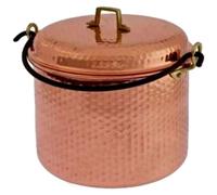Сasserole en cuivre martelé avec arche de fer 28 cm