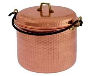 Сasserole en cuivre martelé avec arche de fer 28 cm