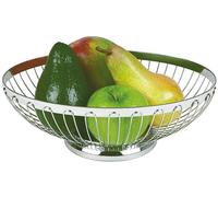 APS 30250 Corbeille ovale en acier inoxydable poli miroir pour le pain ou les fruits, 28 x 21 x 9.5 cm