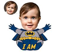ASSIALL Oreiller Mini Me Visage Personnalisé Coussins Personnalisés en Forme de Poupée de Visage 3D Duplex Impression Canapé Voiture Poly Coton Coussin Maison Ornement en Peluche Cadeau (Batman) 20cm
