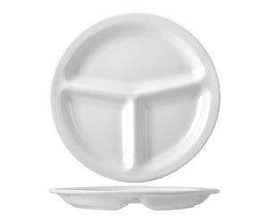 Assiette 3 Compartiments Porcelaine Napoli Blanche 30 Cm Saturnia