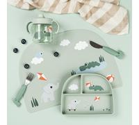 Assiette à compartiments ventouse Playground Vert