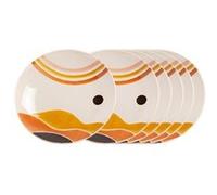 Amadeus - Assiette à dessert Almeria 21 cm en grès blanc - Lot de 6