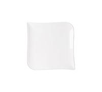 Assiette à dessert carrée en porcelaine 20.5x20.5cm - Lot de 6 MELODY