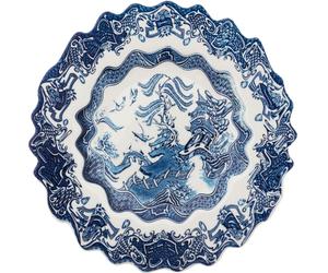 Assiette à dessert DIESEL CLASSICS ON ACID WILLOWAVE 21 cm, bleu, porcelaine, Seletti