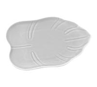 Assiette à Dessert en Céramique, Forme Feuille, Plat de Service Élégant | Surface Lisse Polie, Présentation Décorative, pour Fruits, Sushis, Viandes, Goûter, Café Après-midi et Commerces