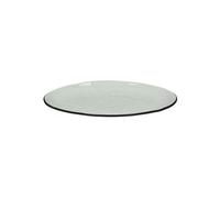 Assiette à dessert en porcelaine blanche, ronde, effet moucheté - Pomax, Basil - Ø21 H2 cm