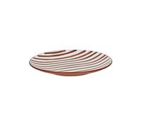 Assiette à dessert en porcelaine orange foncé, ronde, à motifs - Pomax, Mykonos - Ø20x2 cm