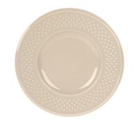 Assiette à dessert Faïence Gamme GRAIN DE RIZ Ø 21 cm Coloris Taupe Décor Grain de riz