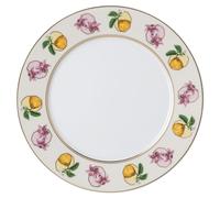 Assiette à dessert Idyllia, Porcelaine, Motif imprimé cristal, lys et citron, Multicolore OS