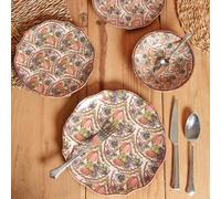 Table Passion Assiette à dessert Jaipur 21 cm Grès Multicolore Lot de 6
