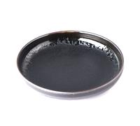 Assiette à dessert MATT BLACK 22 cm, bord haut, MIJ