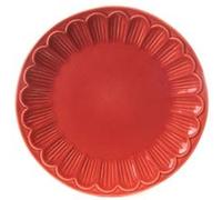 Amadeus – Assiette à dessert Pétale Corail – Faïence Rouge – Lot de 6