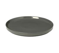Assiette à dessert PILAR 20 cm, gris foncé, céramique, Blomus