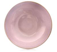 Assiette à dîner profonde en céramique - Orion - 21 cm - Rose - 900 ml - Céramique émaillée - Mouchetée