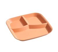 Assiette à dîner rectangulaire à 3 compartiments avec polypropylène de qualité alimentaire, passe au lave-vaisselle, pour adultes et enfants, petit déjeuner, collation, légumes, plats de service,