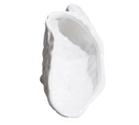 Assiette à Huîtres en Céramique Blanche, Forme Coquillage Irrégulière | Service Individuel Élégant, Surface Lisse, Lavable au Lave-vaisselle, pour Desserts, Sauces, Buffets et Réceptions