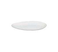 Assiette à pain en porcelaine blanche, ovale, uni - Pomax, Porcelino White - 16x13x2 cm