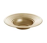 Assiette à pâtes en acier inoxydable dorée et argentée ronde 26 cm Assiette de service de cuisine occidentale robuste passe au lave-vaisselle élégante pour pâtes, salades, apéritifs, desserts