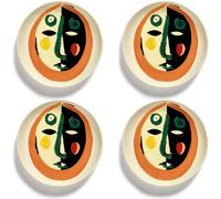 Assiette à Petit-Déjeuner Serax | Vaisselle Feast par Ottolenghi | 4 Assiettes à Dessert | Service de Table en Grès aux Couleurs Assorties | Vaisselle pour Dîner à la Maison, Fête, Noël