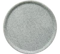 HENDI Assiette à Pizza Ronde en Porcelaine Émaillée avec Motif Granite, Assiette pour Servir la Pizza, Compatible Micro-ondes et Lave-vaisselle, ⌀330mm, Gris