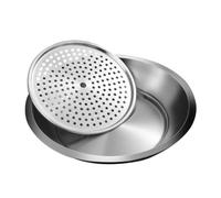 Assiette à Raviolis Égouttoir en Acier Inoxydable Double Couche la Cuisine | Surface Lisse Non Absorbante, Fond Stable, Rangement Facile, pour Plats Chauds, Plats Froids, Sushis et Buffets