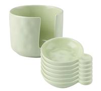 Assiette à sauce trempette - Boîte de rangement en céramique de 4,33 x 3,54 pouces pour ketchup, barbecue, collations avec service facile, outils de cuisine pour épices, fête, cuisine, maison, dortoir