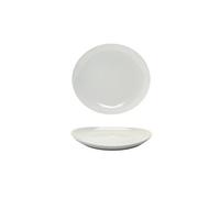 Saturnia Assiette à steak Tivoli ovale 30x28 cm lot de 6 porcelaine Blanc