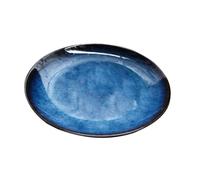 Assiette à Steak pour Spaghetti Bleue, Plat Occidental en Céramique | Surface Lisse, Couleur Vive, Design Élégant et Empilable, pour Apéritifs, Dressage Soigné et Repas Familiaux