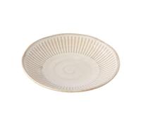 Assiette à tapas RIDGED ALABASTER 16 cm, beige, céramique, MIJ