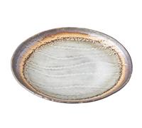 Assiette AKANE GREY 24 x 20 cm, gris, ovale, céramique, MIJ