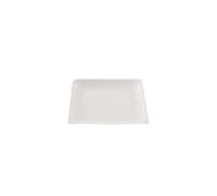Assiette carrée blanche en canne à sucre 16 x 16 cm - 800 unités - Betik