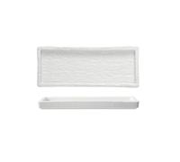 Assiette carrée en céramique japonaise fraîche et exquise - 25,4 cm - Blanc pierre