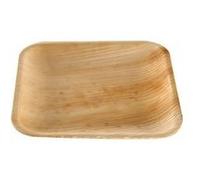 Assiette carrée en feuille de palmier 10 x 10 cm 100 unités Betik 1