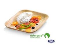 Assiette Carrée en Feuille de Palmier 17x17 cm SDG x 100 NC G