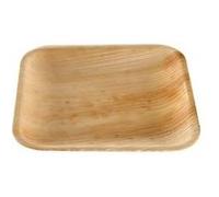 Assiette carrée en feuille de palmier 18 x 18 cm 100 unités Betik 1