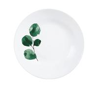 Assiette creuse 20 cm Eucalyptus | Opale blanche non poreuse, assiette à soupe et à pâtes, compatible lave-vaisselle, fabriqué en France, brillance durable