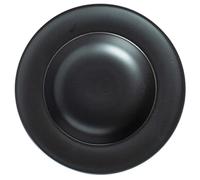 Assiette Creuse en Céramique Noire Multi-usage pour Pâtes et Salade | Bord Rond Lisse, Entretien Facile, Forme Ronde Délicate, Pique-niques et Camping