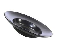 Assiette Creuse en Céramique Noire pour Pâtes et Salade | Forme Ronde, Bord Lisse, Entretien Facile, Usage Multi-usage, pour Dîner et Camping